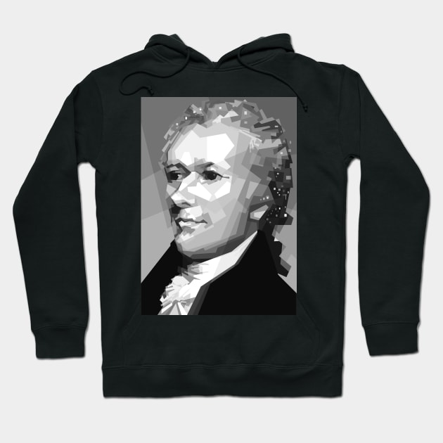 Hamilton in grayscale Hoodie by Alkahfsmart